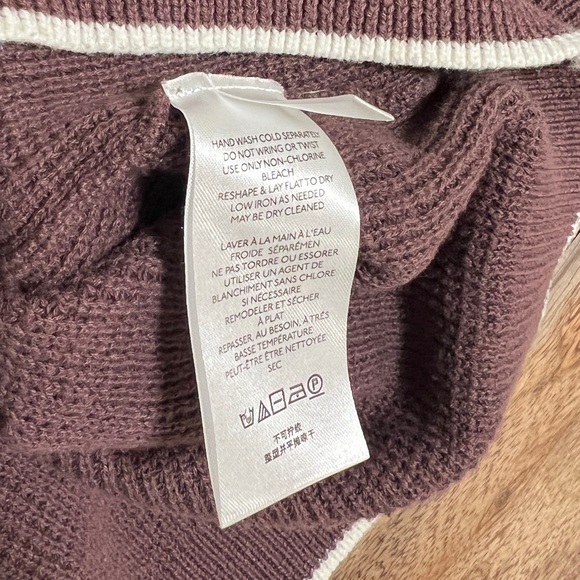 Standard Cloth (Urban Outfitters) Brown Waffle Stitch Polo Button Up sz M - Picture 6 of 14